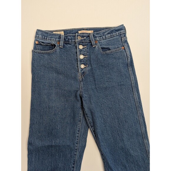 Levi's Wedgie Straight Utility Jeans Button Fly Size 28 - Picture 4 of 12